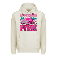 Oatmeal Heather In October We Wear Pink Truck Premium Hoodie - texasbilliewilder