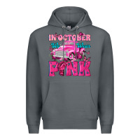 Rock In October We Wear Pink Truck Premium Hoodie - texasbilliewilder