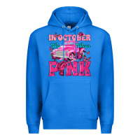 True Royal In October We Wear Pink Truck Premium Hoodie - texasbilliewilder