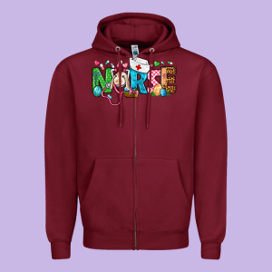 Easter Nurse Zipper Hoodie Designed By Bundleandbundleshop
