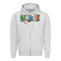 Dove Grey Easter Nurse Zipper Hoodie - BundleAndBundleShop