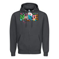 Smoke Easter Nurse Zipper Hoodie - BundleAndBundleShop