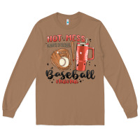 Toasted Coconut hot mess always stressed baseball mama stanley cup Long Sleeve Tee - MaliasSmallBusiness