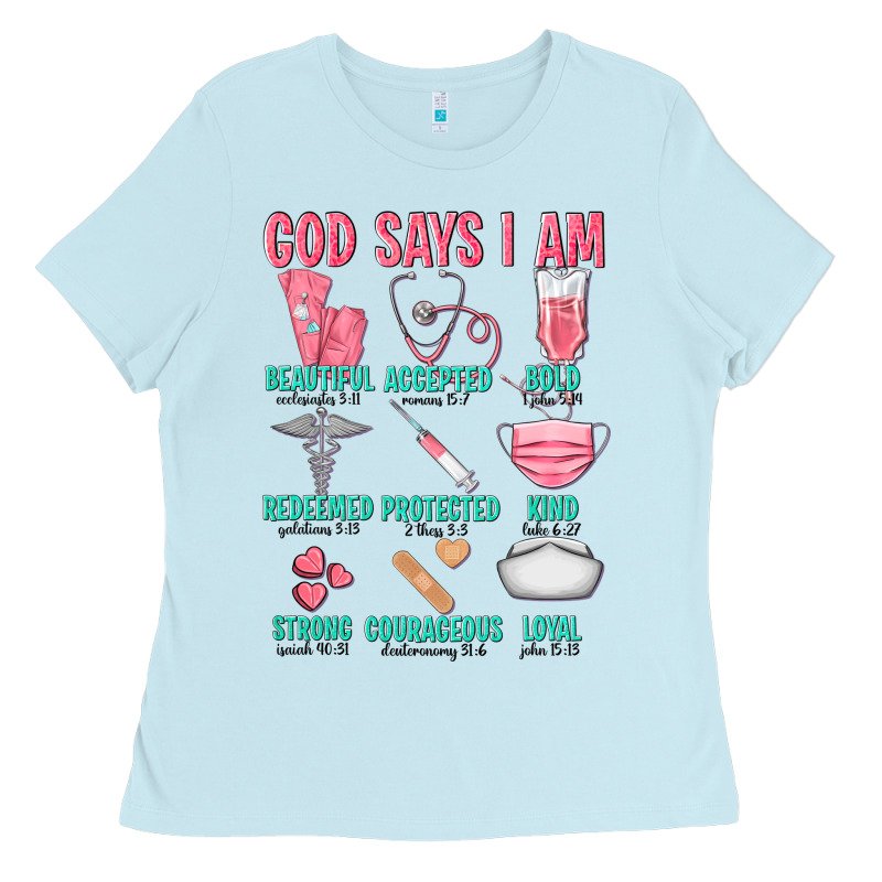 God Says I Am Ladies Tee by texasbilliewilder | Teevron