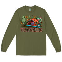 Army Green traveler Long Sleeve Tee - JahusDesignShop