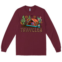 Burgundy traveler Long Sleeve Tee - JahusDesignShop
