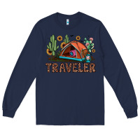 Navy traveler Long Sleeve Tee - JahusDesignShop