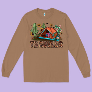 Traveler Long Sleeve Tee Designed By Jahusdesignshop