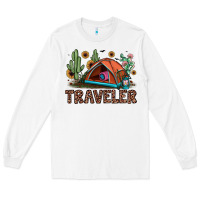 White traveler Long Sleeve Tee - JahusDesignShop