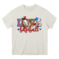 Cream love baseball Heavy Core Tee - Zillion Design Studio