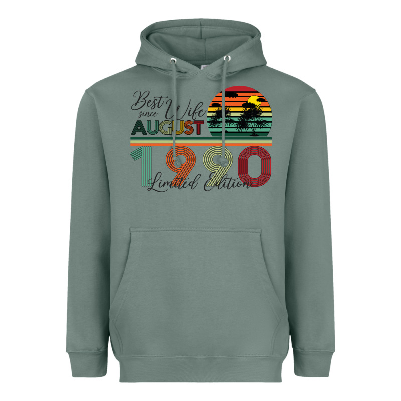 Best Wife Since August 1990 Limited Edition Heavyweight Hoodie by Bettercallsaul | Teevron