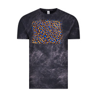 Cloud Black leopard with navy blue glitter Vintage Tee - Artiststas