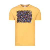 Vintage Mustard leopard with navy blue glitter Vintage Tee - Artiststas