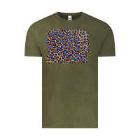Vintage Olive leopard with navy blue glitter Vintage Tee - Artiststas