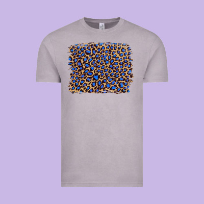 Leopard With Navy Blue Glitter Vintage Tee Designed By Artiststas