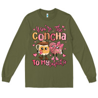 Army Green youre the concha to my cafecito mexican pan dulce Long Sleeve Tee - MaliasSmallBusiness