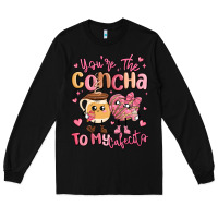Black youre the concha to my cafecito mexican pan dulce Long Sleeve Tee - MaliasSmallBusiness
