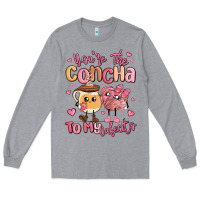 Heather Grey youre the concha to my cafecito mexican pan dulce Long Sleeve Tee - MaliasSmallBusiness