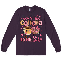 Plum youre the concha to my cafecito mexican pan dulce Long Sleeve Tee - MaliasSmallBusiness