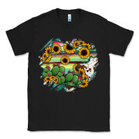 Black Guanajuato sunflower serape map Classic Tee - RanaPortraitStore