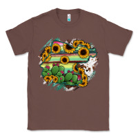 Chestnut Guanajuato sunflower serape map Classic Tee - RanaPortraitStore