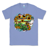 Colony Blue Guanajuato sunflower serape map Classic Tee - RanaPortraitStore