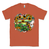 Copper Guanajuato sunflower serape map Classic Tee - RanaPortraitStore