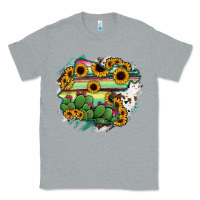 Heather Grey Guanajuato sunflower serape map Classic Tee - RanaPortraitStore