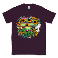 Plum Guanajuato sunflower serape map Classic Tee - RanaPortraitStore