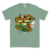 Sage Guanajuato sunflower serape map Classic Tee - RanaPortraitStore