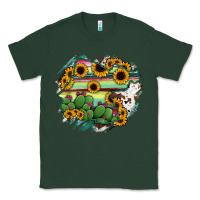 Sports Green Guanajuato sunflower serape map Classic Tee - RanaPortraitStore