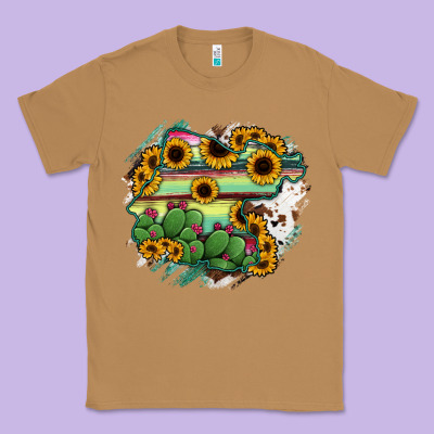 Guanajuato Sunflower Serape Map Classic Tee Designed By Ranaportraitstore