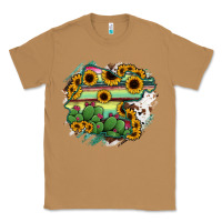 Toasted Coconut Guanajuato sunflower serape map Classic Tee - RanaPortraitStore