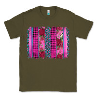 Army Green valentine's day floral leopard brushstroke Classic Tee - AdoDesignShop