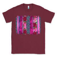 Burgundy valentine's day floral leopard brushstroke Classic Tee - AdoDesignShop