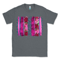 Charcoal Heather valentine's day floral leopard brushstroke Classic Tee - AdoDesignShop