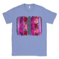 Colony Blue valentine's day floral leopard brushstroke Classic Tee - AdoDesignShop