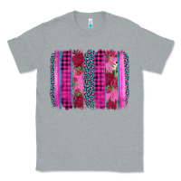 Heather Grey valentine's day floral leopard brushstroke Classic Tee - AdoDesignShop