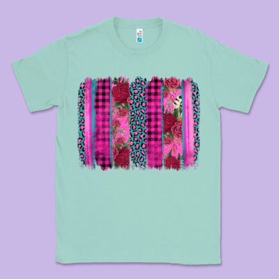 Valentine's Day Floral Leopard Brushstroke Classic Tee Designed By Adodesignshop