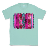 Seafoam valentine's day floral leopard brushstroke Classic Tee - AdoDesignShop