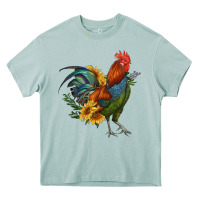 Arona rooster with sunflowers Heavy Core Tee - RanaPortraitStore