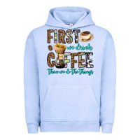 Pigment Grape Ice first we drink coffee then we do the things Urban Hoodie - OliviaCreatesArt