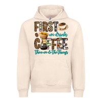 Sandshell first we drink coffee then we do the things Urban Hoodie - OliviaCreatesArt