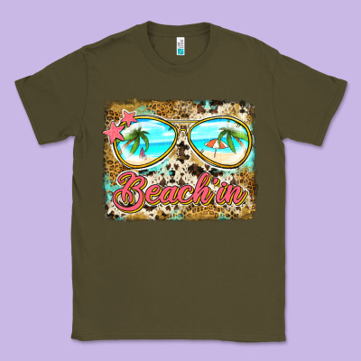 Beach'in Sunglasses Classic Tee Designed By Jasminsmagicworld