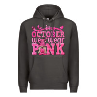 Smoke In October We Wear Pink with Gnome Premium Hoodie - texasbilliewilder
