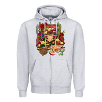 Heather Grey Mexican Gnomies Truck Zipper Hoodie - BundleAndBundleShop