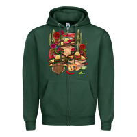Sports Green Mexican Gnomies Truck Zipper Hoodie - BundleAndBundleShop