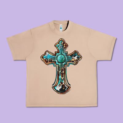 Western Cross Urban Heavy Tee Designed By Barkaloodesign