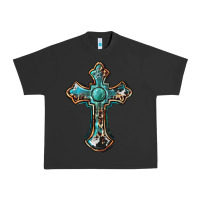 Pigment Black western cross Urban Heavy Tee - BarkalooDesign