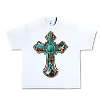 White western cross Urban Heavy Tee - BarkalooDesign